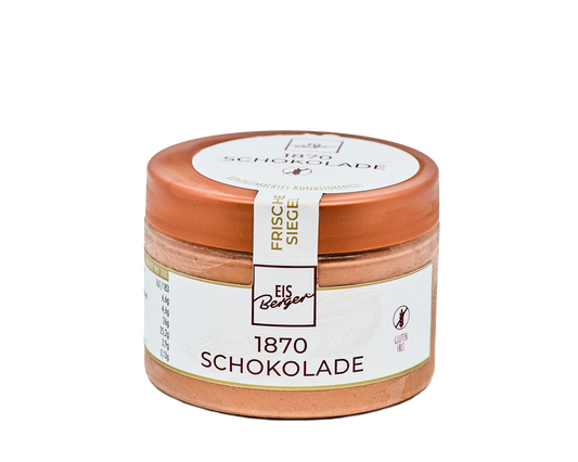 Ein Glas Hofmanns Shop Premium-Eis Praline-Nuss-perfekt für Nuss-Liebhaber.