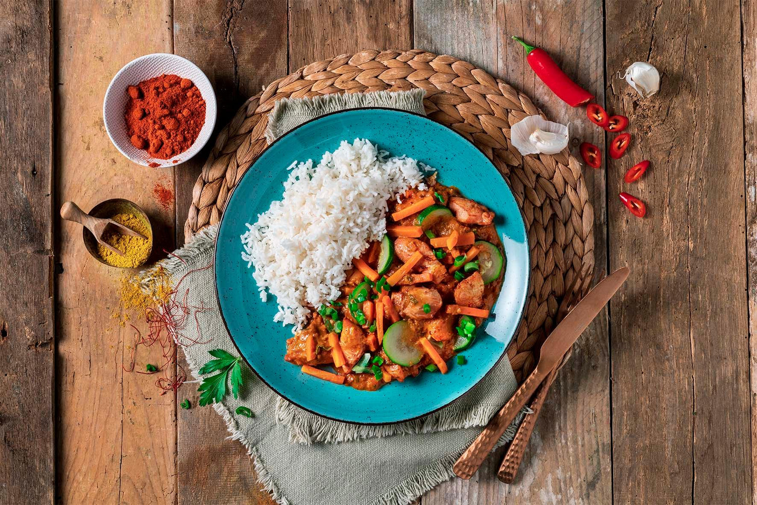 Die HOFMANNs Asia-Box mit Reis & Gemüsecurry bringt asiatische Genussmomente in Restaurantqualität.