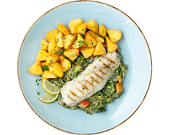 Gegrilltes Alaska-Seelachsfilet