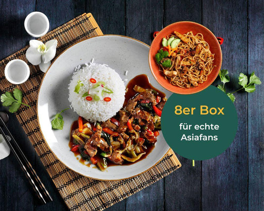 Asia-Box von HOFMANNs: Reis, Stir-Fry & Nudeln für asiatische Genussmomente in Restaurantqualität.