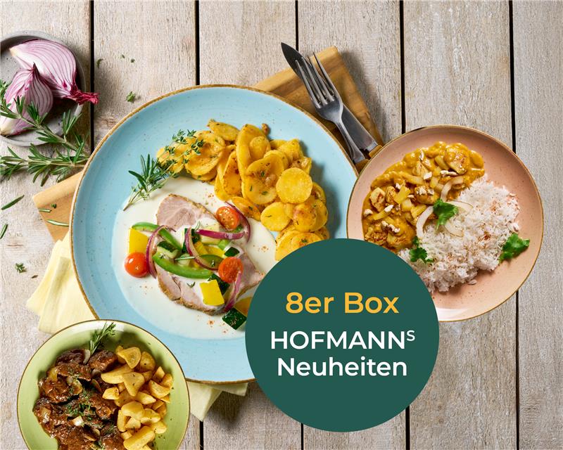 Drei Tellergerichte: Fleisch, Gemüse, Reis & Kartoffeln-8er Box HOFMANNs Neuheiten by HOFMANNs.