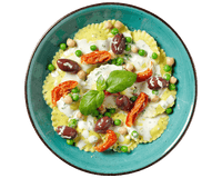 Gransole Limone + Basilico von Hofmanns Shop: Ravioli mit Zitronen-Basilikumfüllung in Weißweinsoße.