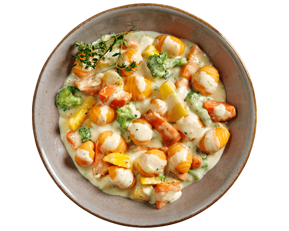 Süßkartoffel-Gnocchi-Pfanne - HOFMANNs